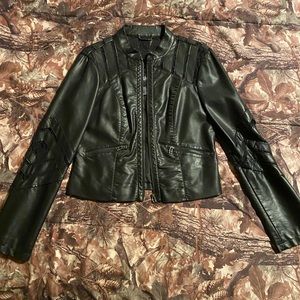 BKE Pleather Jacket, Black, L